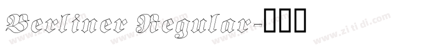 Berliner Regular字体转换